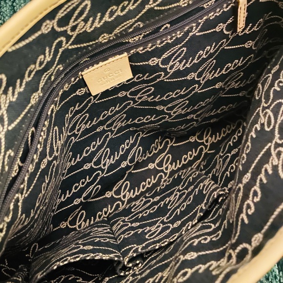 Cute Vintage Gucci Navy and White Medium tote bag - Picture 5 of 6